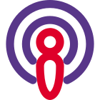 Podcasts player logotype, where they can discover and listen to the world's podcasts. icon