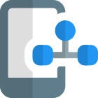 Algorithm flowchart diagram of a mobile phone icon