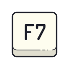 tasto f7 icon