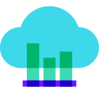 Gráfico de Barras do Cloud icon