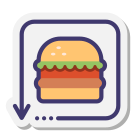 Fast Food Drive durch icon