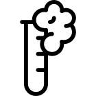 Foam formation on a testing tube in a lab icon