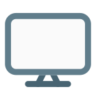Desktop monitor with full high definition resolution icon
