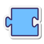 Blocco blu icon