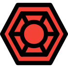 Bagua or Pa Kua a hexagon mirror is a special mirror icon