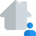 House owner of a private house property isolated on a white background icon