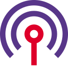 Cellular reception signal transmission network broadcast waves icon