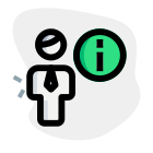 Information of a large company messenger with i button icon