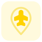 Location of airport on a map layout icon