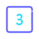 3  в закрашенном квадрате icon