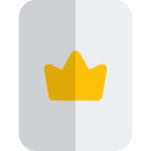 Online premium membership card with crown logotype icon