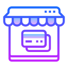 Paiement en ligne de carte de magasin icon