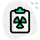 Planning the structure of radioactive nuclear power plant icon