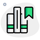 Bookmarking the series of book isolated on a white background icon