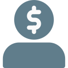 Bank service manager used with dollar head icon