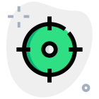 Aiming for a goal or any desired objective sign board icon