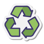 Signo de reciclaje icon