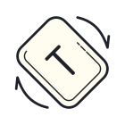 텍스트를 기준으로 자동 회전 icon