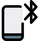 Mobile phone with a bluetooth connectivity function icon