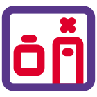 Isolation room for contagious diseases patients treatment icon