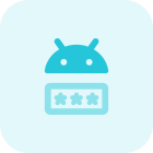 Latest Android software with password authentication layout icon