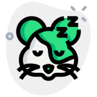 Hamster sleeping emoticon with z alphabets surrounding around icon