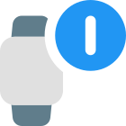Add watch face to smartwatch isolated on white backgsquare, icon