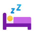 Schlafen im Bett icon