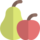 Fruits - apple and pear full of vitamins icon