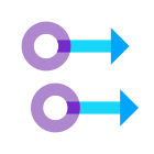 Glisser droit avec deux doigts icon