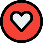 Heart shape logotype for smartwatches for measuring pulse rate icon