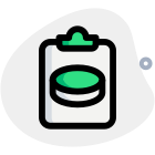 Drug allergy chart on a clipboard report icon