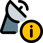 Satellite with information and product information layout icon