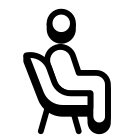 assis sur une chaise icon