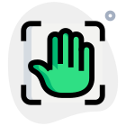 Palm scanning feature for security print impression storage icon