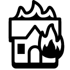 casa in fiamme icon