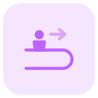 Flat escalator for traveling at airport long distances icon