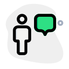 Chatting with peers messenger application function layout icon