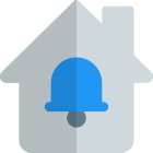 Notification of any smart home function alert bell logotype icon