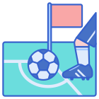 Fútbol Corner Filled icon