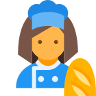женщина-пекарь icon