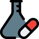 Research and development of a pharmaceutical company drug administration icon