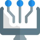 Least latency connectivity on a desktop class computer icon