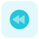 Square box with a double arrow for back button icon