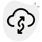 Cloud uplink and downlink data transfer online on web server icon