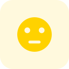 Neutral face emoji with flat mouth expression icon