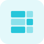 Right columb with rows table template layout icon