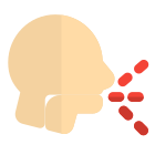 Communicable infectious disease spreading through cough icon