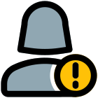 Exclamation sign layout for online scam isolated on a white background icon