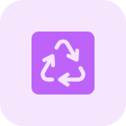 Recycle logotype for cargo delivery box instruction icon